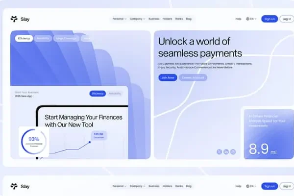 Finance Management Landing Page Responsive Website